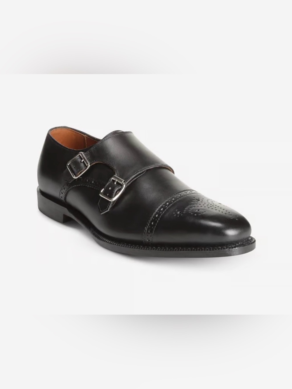 $425 Allen Edmonds St. John's Double Monk Strap Dress Shoe Black 13 EUC